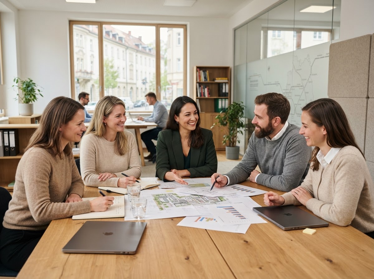 Sparnissanz Team bei der Arbeit an Datenmodellen für die Analyseplattform